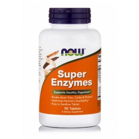 NOW FOODS Super Enzymes, Συνδυασμός Πεπτικών Ενζύμων - 90tabs