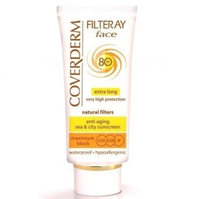 COVERDERM Filteray Face SPF80, Αντηλιακή Κρέμα Προσώπου - 50ml