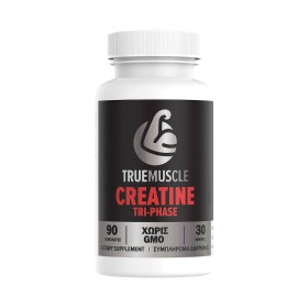 TRUE MUSCLE Creatine Tri-Phase 1667mg, Συμπλήρωμα Διατροφής με Κρεατίνη - 90tabs