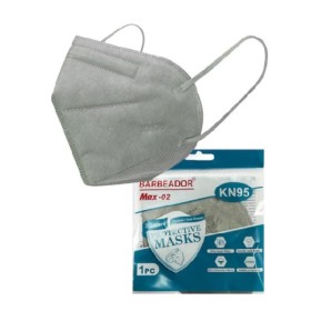 MAX BARBEADOR Max-02 3D Care Μάσκα Προστασίας KN95 Γκρι, Κουτί - 20τεμ
