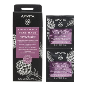 APIVITA Express Beauty Face Mask Artichoke, Μάσκα Προσώπου με Αγκινάρα για Λάμψη & Λεία Υφή - 2x8ml