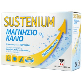 MENARINI Sustenium, Μαγνήσιο & Κάλιο με Γεύση Πορτοκάλι - 14 φακελάκια