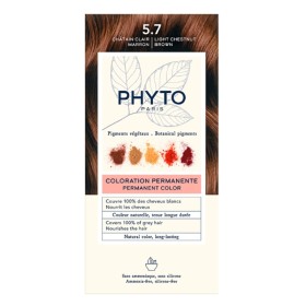 PHYTO Phytocolor Νο5.7 Light Chestnut Brown, Μόνιμη Βαφή Μαλλιών Καστανό Ανοιχτό Μαρόν