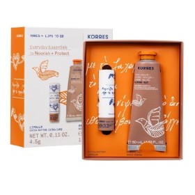 KORRES Promo Hands & Lips to Go, Almond Nut Κρέμα Χεριών -50ml & Balm Χειλιών με Βούτυρο Κακάο -4.5g, 1σετ