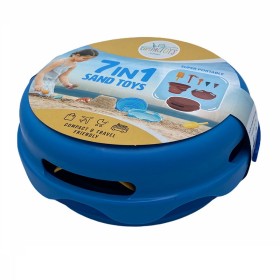 COMPACTOYS 7 in 1 Sand Toys, Κουβαδάκι & Παιχνίδια για Άμμο, Μπλε - 7τεμ