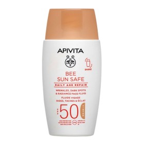 APIVITA Bee Sun Safe Daily Age Repair Dry Touch Tinted, Λεπτόρευστη Κρέμα Προσώπου κατά των Πανάδων & Ρυτίδων SPF50 με Χρώμα -50ml