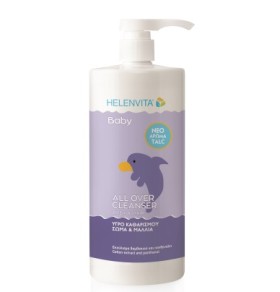 HELENVITA Baby All Over Cleanser Perfume Talc, Βρεφικό Απαλό Σαμπουάν & Αφρόλουτρο Άρωμα Τάλκ - 1lt
