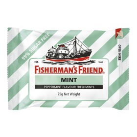 FISHERMANS FRIEND Mint Sugar Free, Καραμέλες για Δροσερή Αναπνοή με Γεύση Μέντας Χωρίς Ζάχαρη -25g