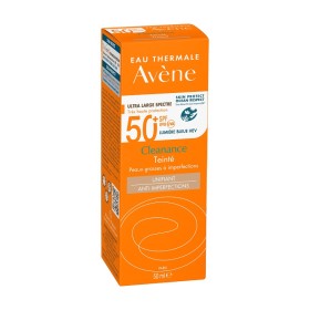 AVENE Cleanance Solaire Creme Teinte TriAsorB SPF50+ , Αντηλιακή Κρέμα με Χρώμα για Πρόσωπο με Τάσεις Ακμής - 50ml