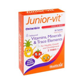 HEALTH AID Junior- Vit, Πολυβιταμίνη για Παιδιά - 30 μασώμενα δισκία