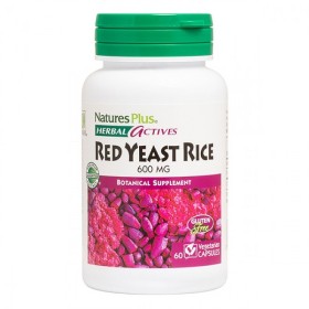 NATURES PLUS Red Yeast Rice 600mg, Συμπλήρωμα Διατροφής από Μαγιά Κόκκινου Ρυζιού - 60caps