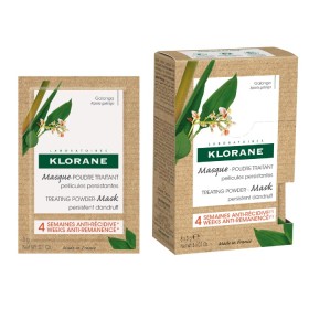 KLORANE Hair Mask Galanga, Μάσκα-Πούδρα αγωγής για Λιπαρή & Ξηρή Πιτυρίδα με Γκάλανγκα - 8 φάκελοι x 3gr