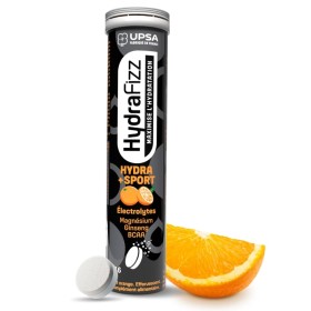 UPSA Hyrdrafizz Hydra + Sport, Ηλεκτρολύτες με Μαγνήσιο, Ginseng BCCA και Βιταμίνη C, σε Γεύση Πορτοκάλι -16αναβ.δισκ