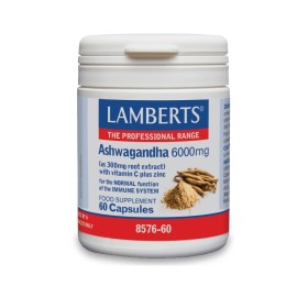 LAMBERTS Ashwagandha 6000mg, Συμπλήρωμα Διατροφής με Ασβαγκάντα - 60caps