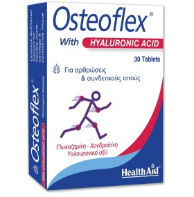 HEALTH AID Osteoflex With Hyaluronic Acid, Σύνθεση για την Υγεία των Αρθρώσεων, Συνδέσμων & Οστών - 30tabs