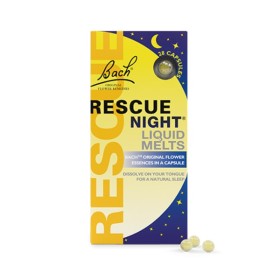 BACH Rescue Night Liquid Melts, Συνδυασμός από 6 Ανθοϊάματα για Ηρεμο Ξεκούραστο Ύπνο σε Υπογλώσσιες Κάψουλες - 28caps