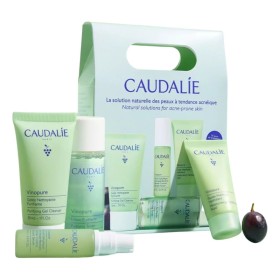 CAUDALIE Vinopure Promo 4 Steps, Tζελ Καθαρισμού Προσώπου για Μικτές & με Τάση Ακμής Επιδερμίδες -30ml & Toner Καθαρισμού-50ml & Ορός για Ατέλειες -10ml & Λεπτόρρευστη Κρέμα Κατά των Ατελειών -15ml, 1σετ