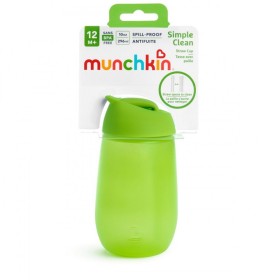 MUNCHKIN Simple Clean Straw Cup 12M+, Παιδικό Μπουκάλι με Καλαμάκι, Πράσινο - 296ml