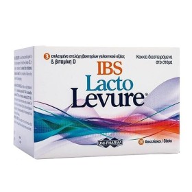 UNI-PHARMA Lacto Levure IBS , Συμπλήρωμα Διατροφής με Προβιοτικά  & Βιταμίνη D - 30 φακελίσκοι