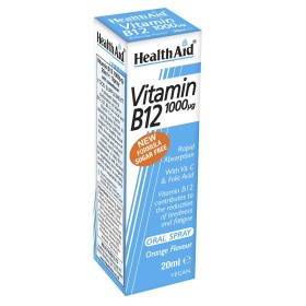 HEALTH AID Vitamin B12 1000μg Oral Spray για Εύκολη Λήψη & Γρήγορη Απορρόφηση - 20ml