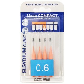 ELGYDIUM Clinic MonoCompact 0.6, Πορτοκαλί Μεσοδόντια Βουρτσάκια - 4τεμ