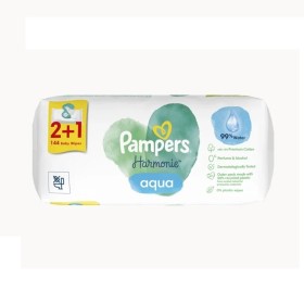 PAMPERS Baby Wipes Harmonie Aqua, Μωρομάντηλα - 48τεμ 2+1 Δώρο