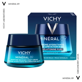 VICHY Mineral 89 Night Cream, Κρέμα Νύχτας Αποκατάστασης της Ενυδάτωσης - 50ml