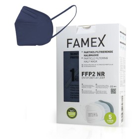 FAMEX Μάσκα Προστασίας KN95 FFP2, Μπλε Σκούρο, Κουτί - 10 τεμ