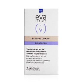 INTERMED Eva Intima Restore Vaginal Ovules pH3.8, Κολπικά Υπόθετα - 10τεμ
