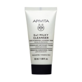 APIVITA 3 in 1 Milky Cleanser, Γαλάκτωμα Καθαρισμού με Χαμομήλι & Μέλι για Πρόσωπο & Μάτια -50ml
