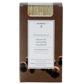 KORRES Βαφή Argan Oil, 8.1 Ξανθό Ανοιχτό Σαντρέ - 50ml