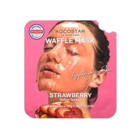 KOCOSTAR Waffle Face Mask Strawberry, Εμποτισμένη Μάσκα Καθαρισμού - 1τεμ
