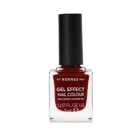 KORRES Gel Effect Βερνίκι Νυχιών Nail Colour No59 Wine Red, Βερνίκι Νυχιών με Αμυγδαλέλαιο - 11ml