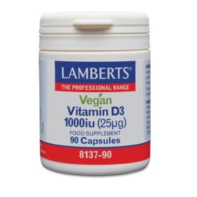 LAMBERTS Vegan Vitamin D3 1000iu, 25μg - 90caps