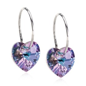 BLOMDAHL Natural Titanium Heart Lilac 10mm Ring 14mm C / 94, Σκουλαρίκια από Τιτάνιο - 1 ζευγάρι