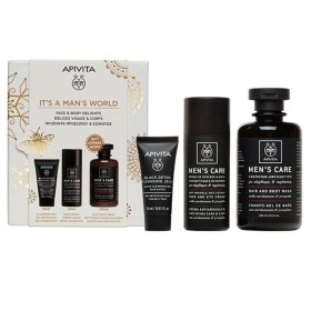 APIVITA Promo Its A Mans World/ Ανδρικής Περιποίησης με Κρέμα Προσώπου & Ματιών -50ml & Gel Καθαρισμού για Πρόσωπο & Μάτια -50ml & ΔΩΡΟ Σαμπουάν - Αφρόλουτρο -250ml, 1σετ