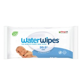 WATERWIPES 100% Plastic-Free Baby Wipes, Άοσμα Μωρομάντηλα με 99.9% Νερό - 60τεμ