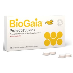 BIOGAIA ProTectis Junior, Προβιοτικά Μασώμενα Δισκία με ευχάριστη γεύση Φράουλας -10 Chew.Tabs