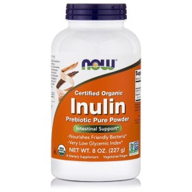 NOW FOODS Inulin Prebiotic Pure Powder, Συμπλήρωμα Διατροφής με Ινουλίνη -227gr