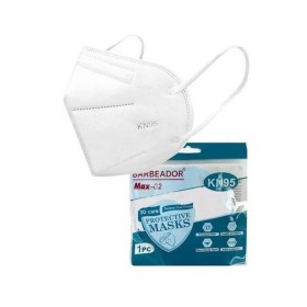 MAX BARBEADOR Max-02 3D Care Μάσκα Προστασίας KN95  Άσπρη, Κουτί - 20τεμ