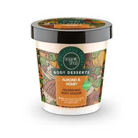 NATURA SIBERICA Organic Shop Body Dessert Almond & Honey, Αμύγδαλο & Μέλι Μους Θρέψης Σώματος - 450ml