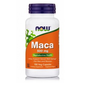 NOW FOODS Maca 500mg, Συμπλήρωμα Διατροφής με Μάκα - 100veg caps