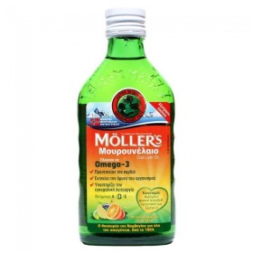 MOLLER΄S Cod Liver Oil, Μουρουνέλαιο Υγρό, Γεύση Φρούτων - 250ml
