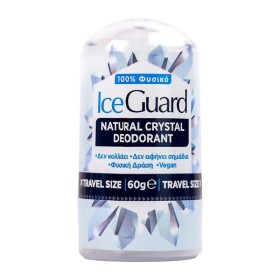 OPTIMA Ice Guard Natural Crystal Deodorant Stick, Υποαλλεργικό, Άοσμο Αποσμητικό από Φυσικό Κρύσταλλο σε Μini Sυσκευασία - 60gr
