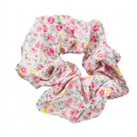 NOVITA Γυναικείο Scrunchie Μαλλιών Φλοράλ, Ροζ