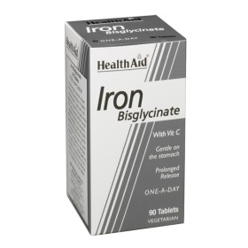 HEALTH AID Iron Bisglycinate 30mg With Vit C, Σίδηρος & Βιταμίνη C - 90tabs