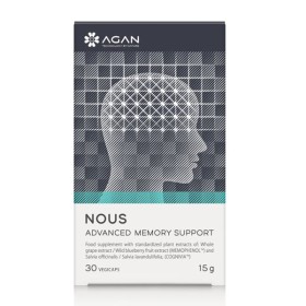 AGAN Nous Advanced Memory Support, Συμπλήρωμα Διατροφής για Μνήμη, Συγκέντρωση & Πνευματική Διαύγεια - 30caps
