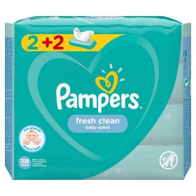 PAMPERS Baby Wipes Fresh Clean Μωρομάντηλα με Αναζωογονητικό Άρωμα - 4x52τεμ, 2+2 Δώρο