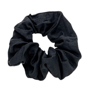 NOVITA Γυναικεία Oversize Scrunchie Μαλλιών Σατέν, Μαύρο