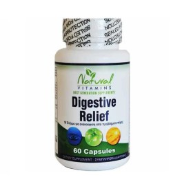 NATURAL VITAMINS Digestive Relief, Πεπτικά Ένζυμα - 60caps